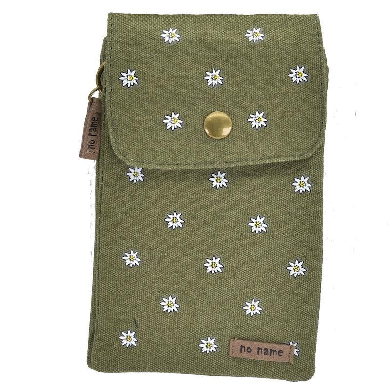 Handtasche Brusttasche Crossbag Handytasche olive edelweiß